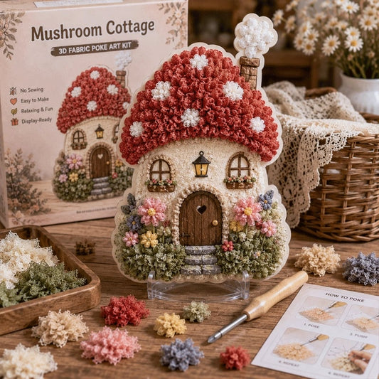 🏡Seamless 3D Textile Art Kit Fairy Village ✨