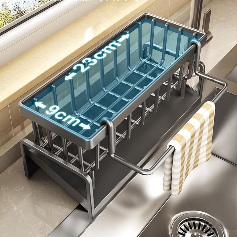 🧽Eradicate the mess of wet sponges in the sink once and for all! 🛑Multifunctional sink organize