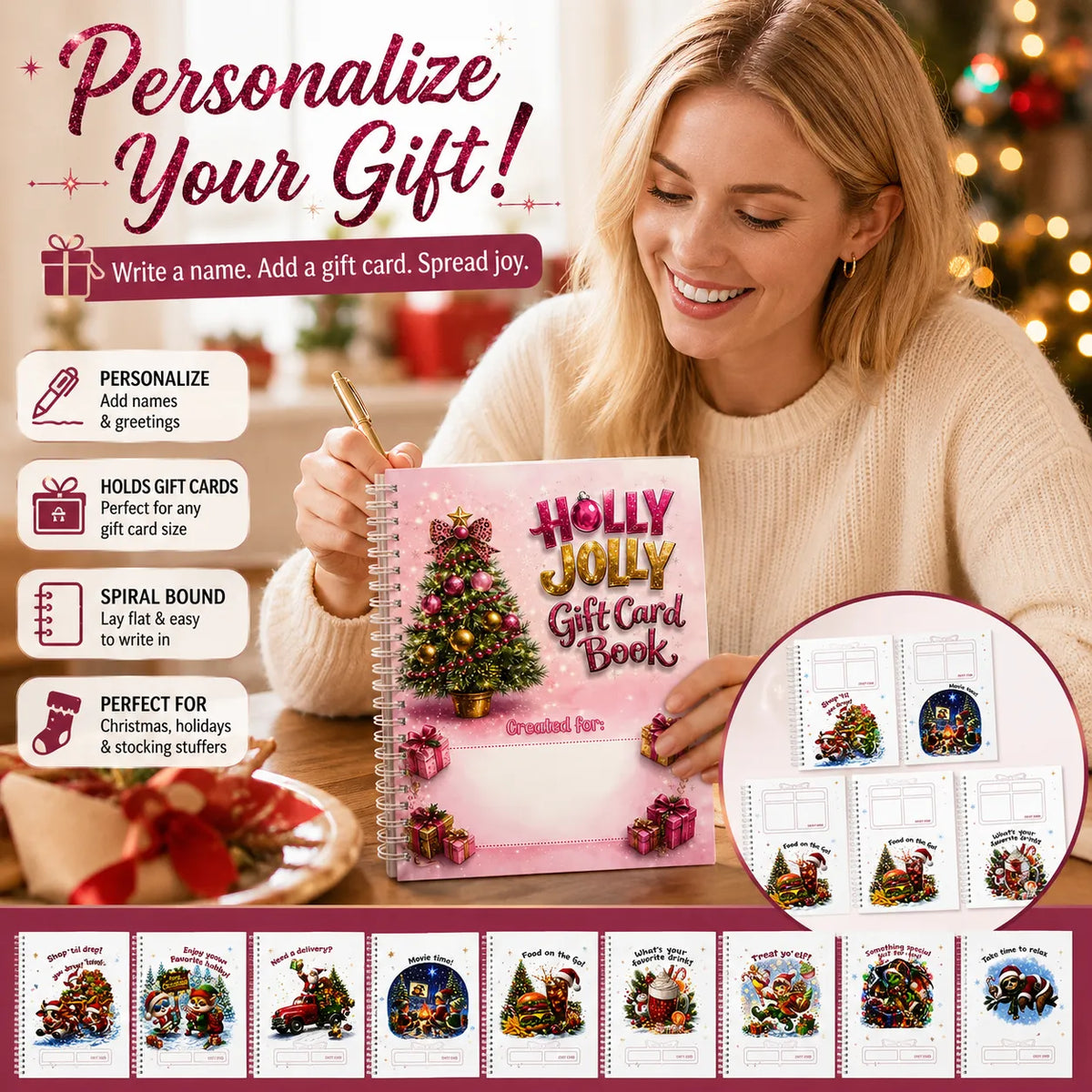 🎄📖 12-Page Gift Card Album-Turn Gift Cards Into a Christmas Surprise Experience