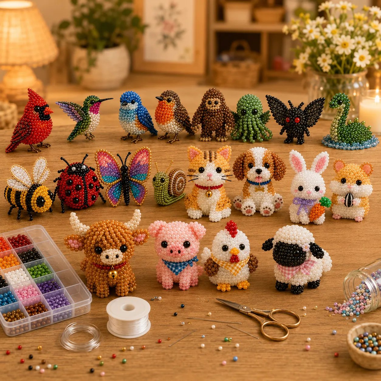 🐦Your New Favorite Cozy Hobby Is Here! ✨ Tiny 3D Beaded Animal DIY Kit