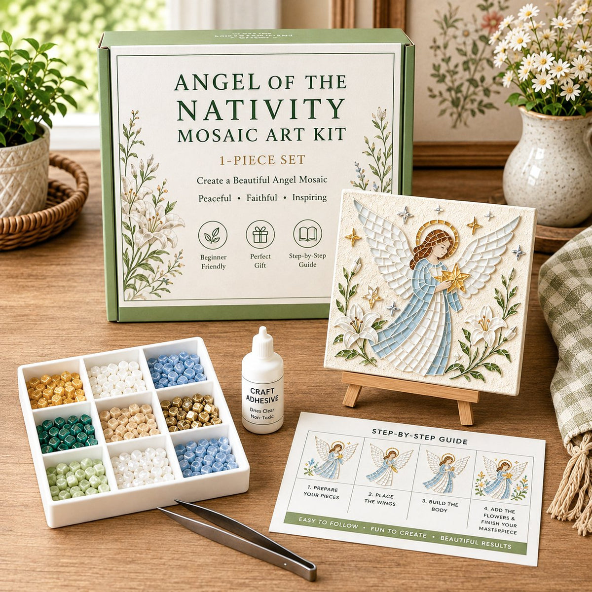 ✝️ Nativity Collage Craft Bag--Craft Peaceful, Faith-Filled Keepsakes at Home! ✨🕊️
