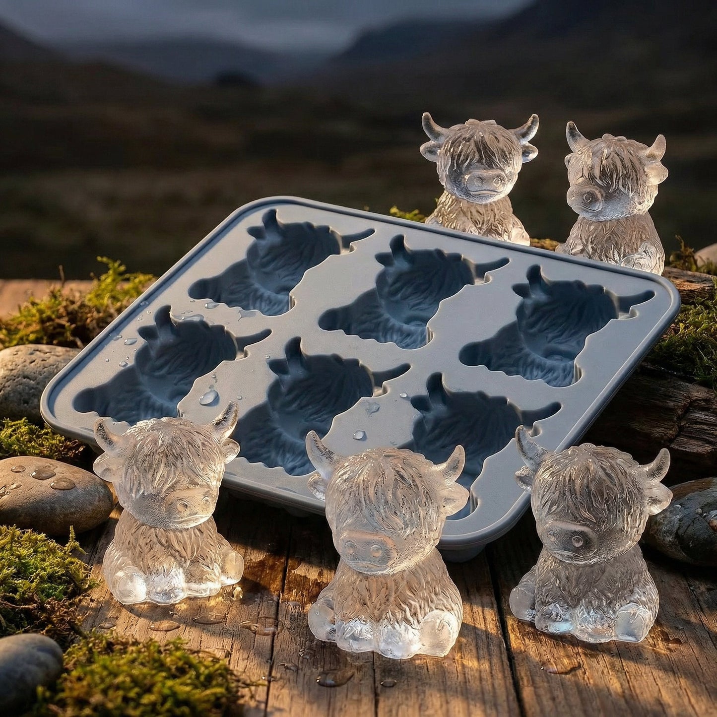 🎁Buy 1 Get 1 Free🐮Meet your new favourite drinking buddy! -- Mini Highland Cow Ice Cube Mold