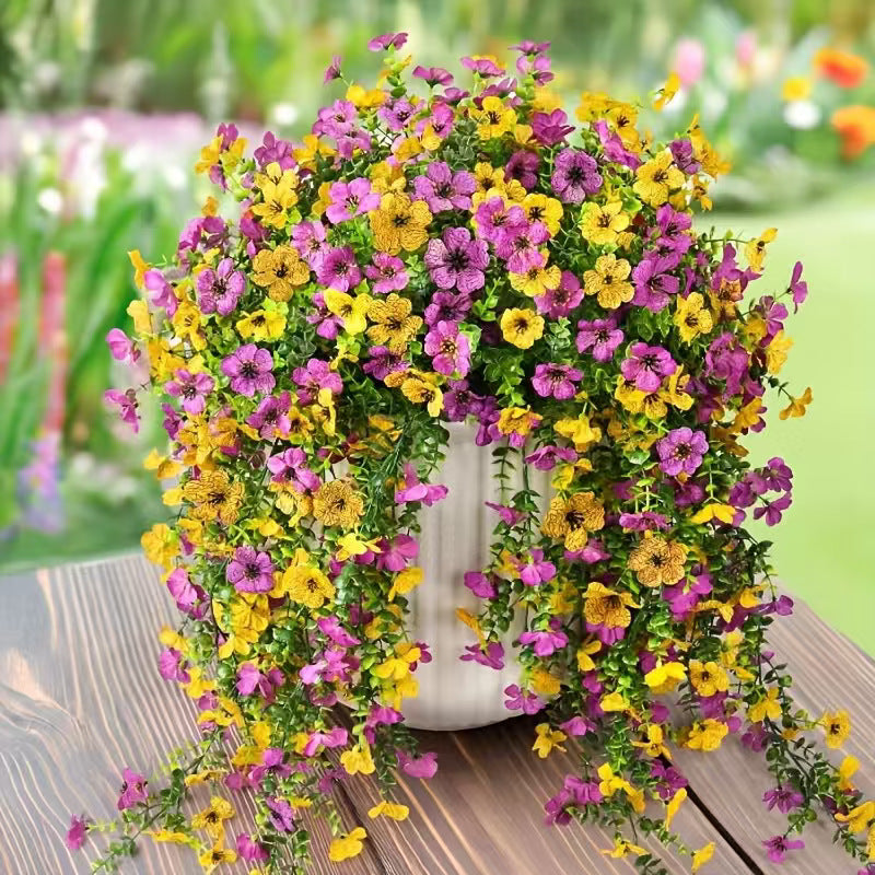 ✨ Buy 1 Get 1 Free ✨🌷Cascading Daisy and Eucalyptus Flowers for Outdoor – UV Resistan