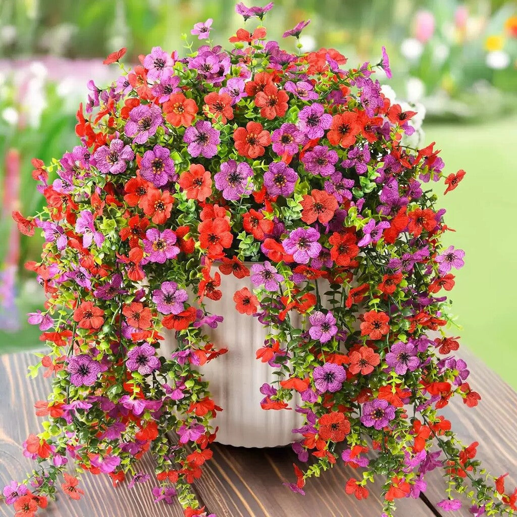 ✨ Buy 1 Get 1 Free ✨🌷Cascading Daisy and Eucalyptus Flowers for Outdoor – UV Resistan