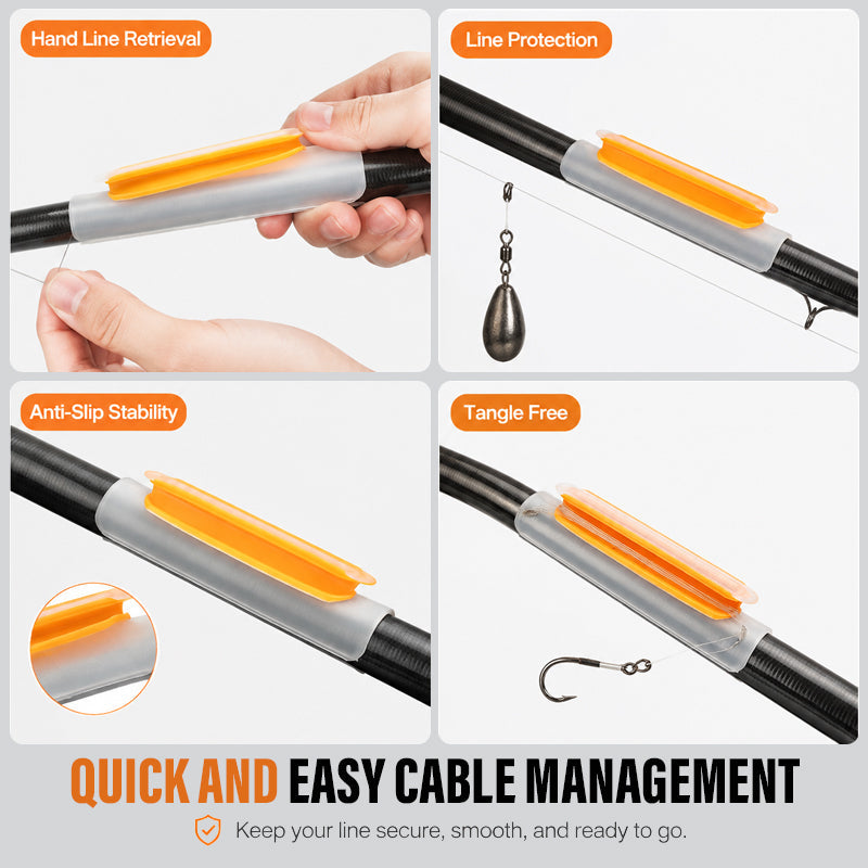 🎣 Detachable Silicone Rod Line Keeper — Tangle-Free Storage & Easy Transport for Every Angler! ✨🐟