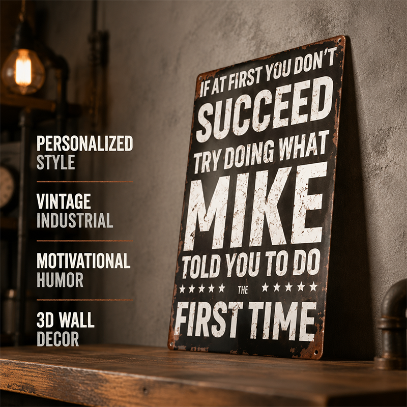 😄 Vintage Witty Metal Wall Sign — Instant Humour & Personality for Your Office or Garage! ✨🛠️