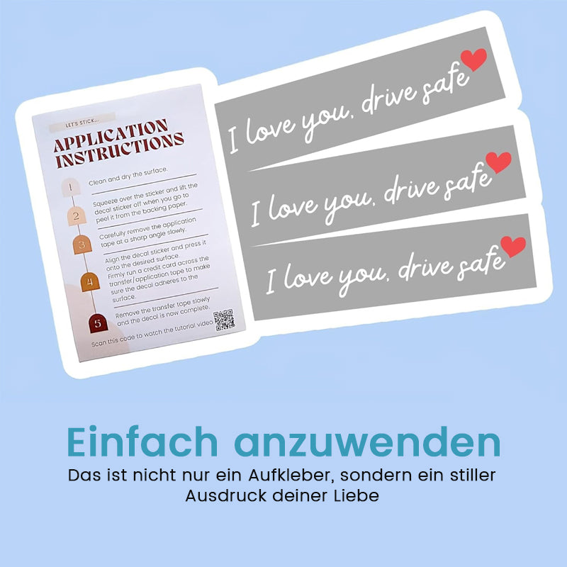 💖“I Love You Drive Safe“ mirror stickers