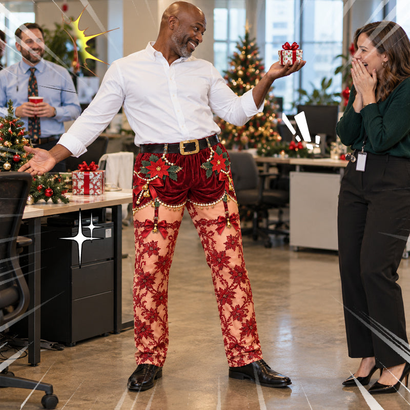 🎄 Funny Christmas Illusion Pants – A Walk-Around Holiday Joke That Steals the Spotlight