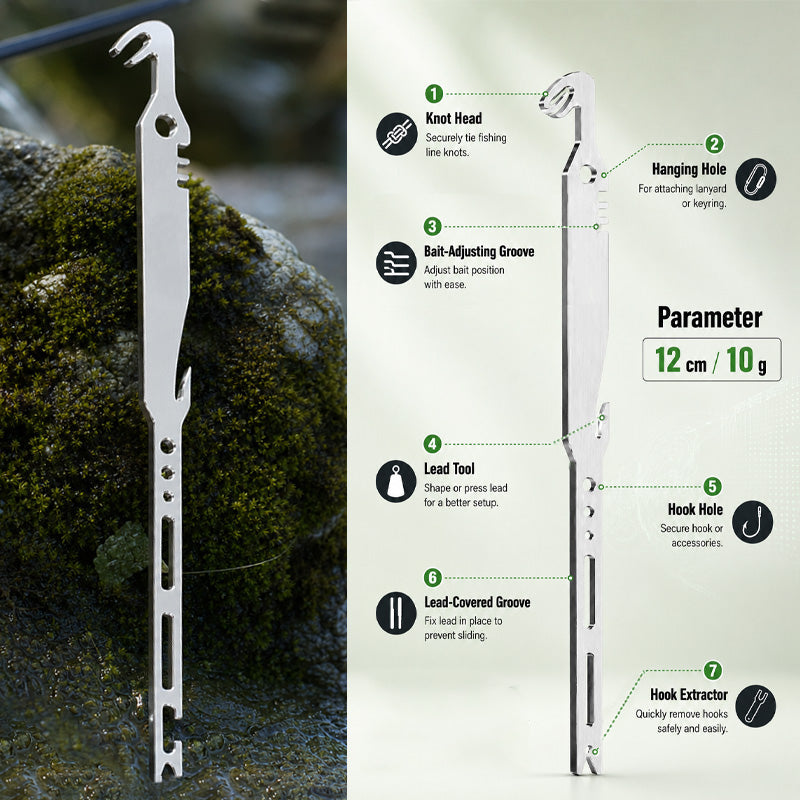 🎣Multi-functional 6-in-1 Fishing Knotter & Hook Remover Tool