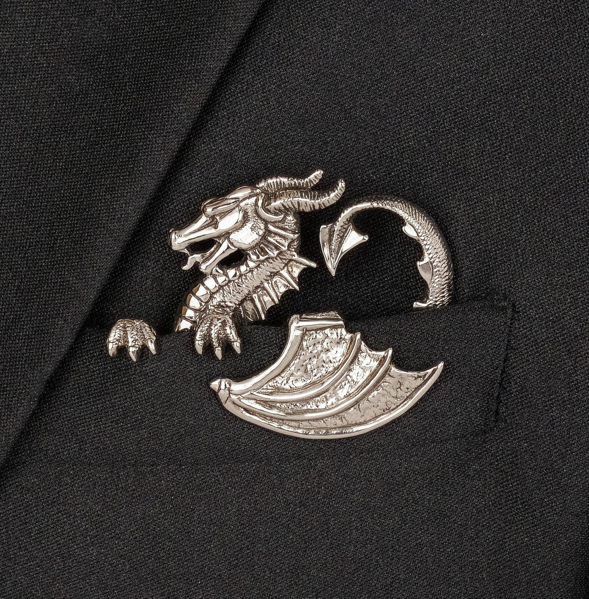 🐊✨ Sculptural Animal Metal Pocket Square