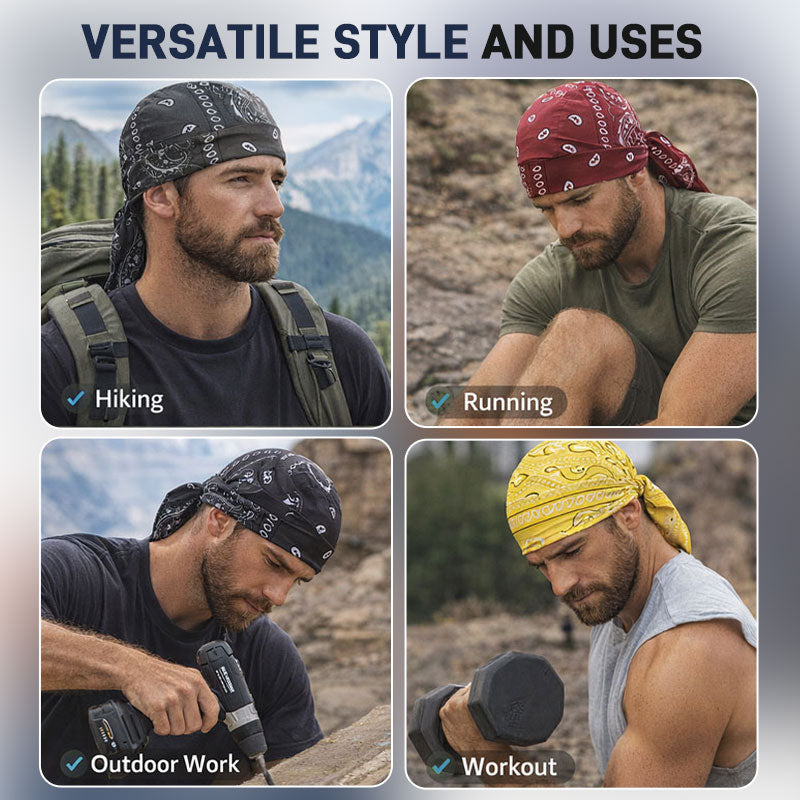 1+1 FREE OFFER! 🎁 Own the road, forget the sweat. 🚴‍♂️💨 Stretch pirate hat for outdoor sports