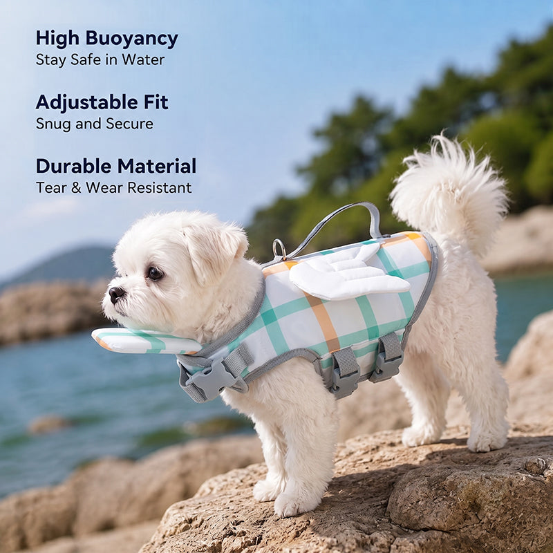 🐶🏊‍♂️Animal Design Dog Life Flotation Vest — High Buoyancy & Top Rescue Handle! ✨