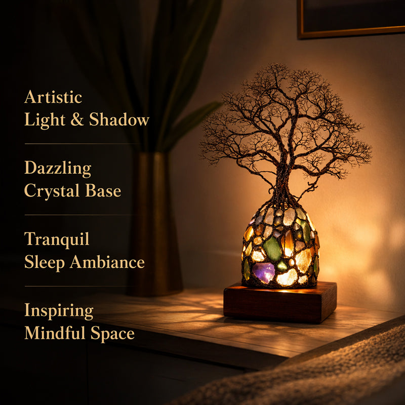 ✨ Bring Positive Energy & Peace Into Your Home With This Stunning Crystal Tree Lamp