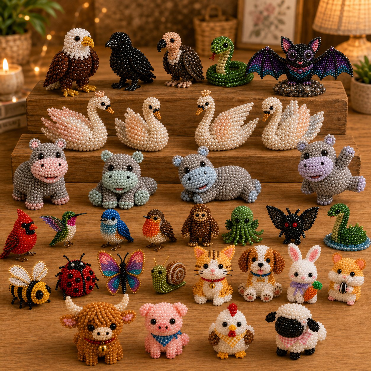 🐦Your New Favorite Cozy Hobby Is Here! ✨ Tiny 3D Beaded Animal DIY Kit