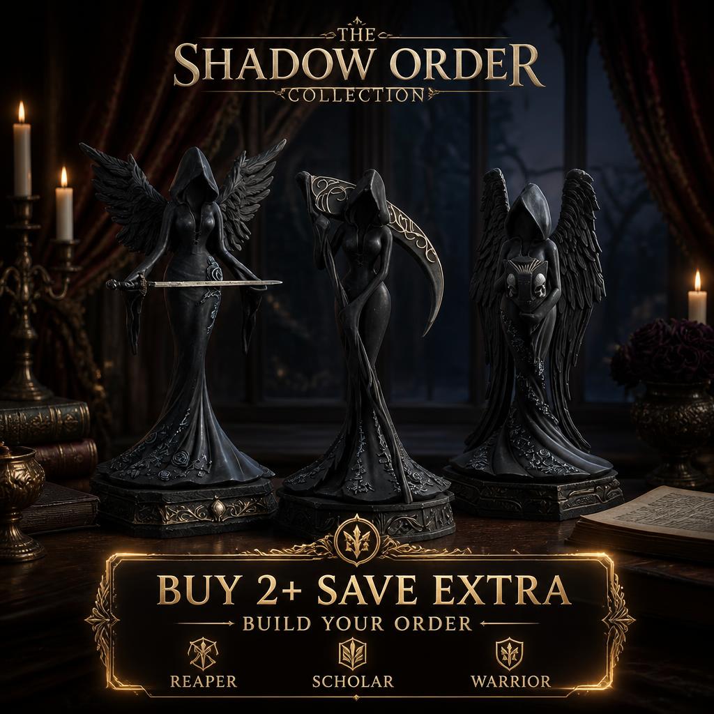 🗡️Exclusive Gothic Figurine Collection--five dark academia guardians to add mystery to your space🖤