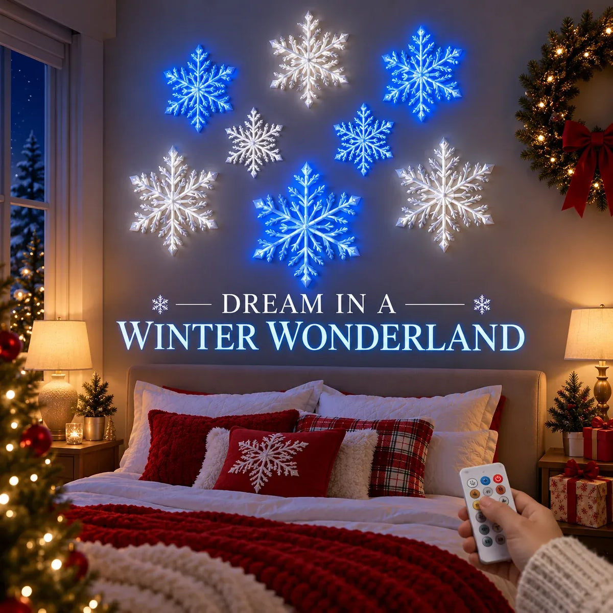 ❄️✨ LED Snowflake Wall Lights — hang them up, and bring a winter wonderland indoors