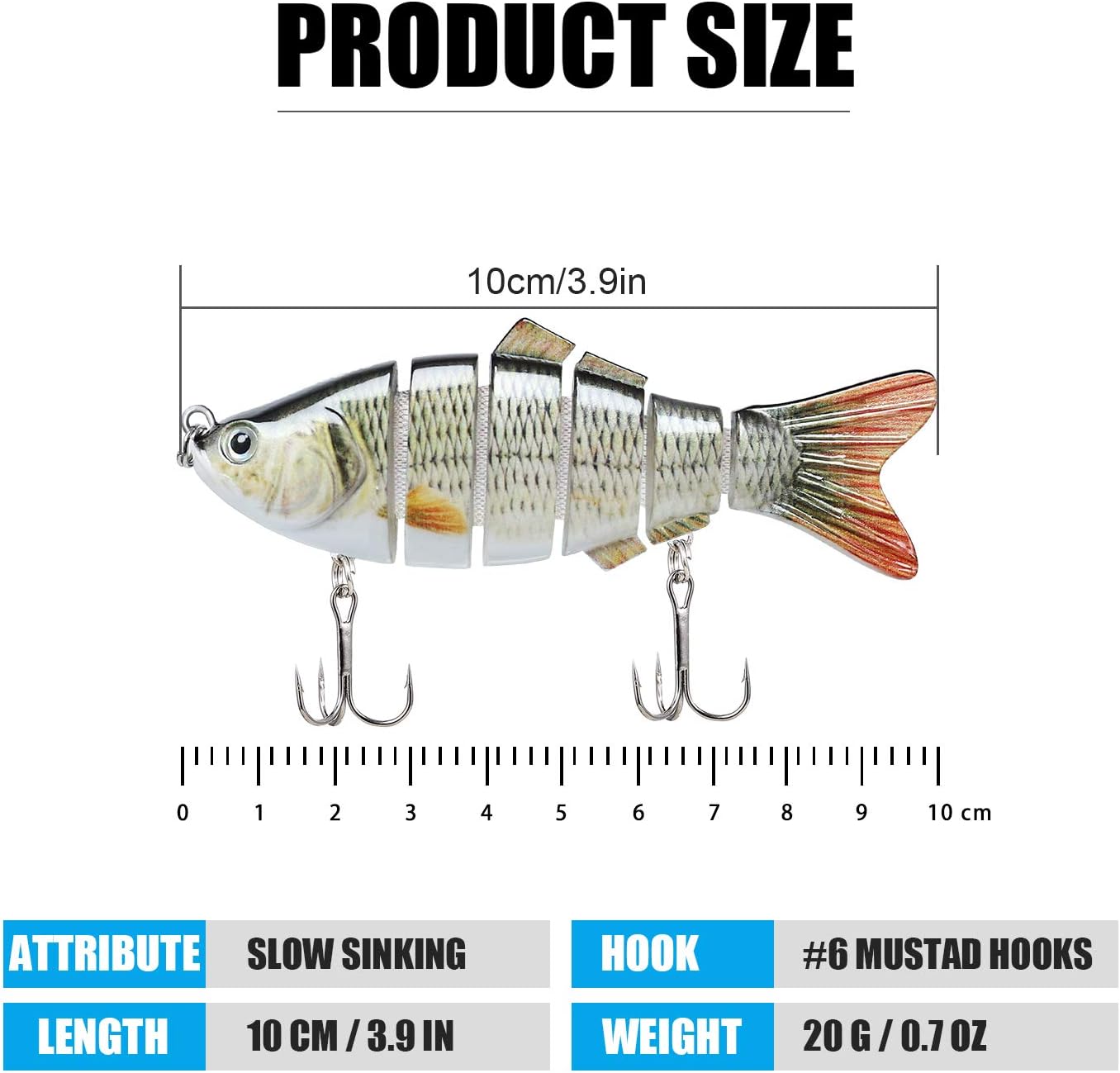 🐟 6-Segment Articulated Lure: The ultra-realistic "S" swimming action that drives pike wild! 🎣