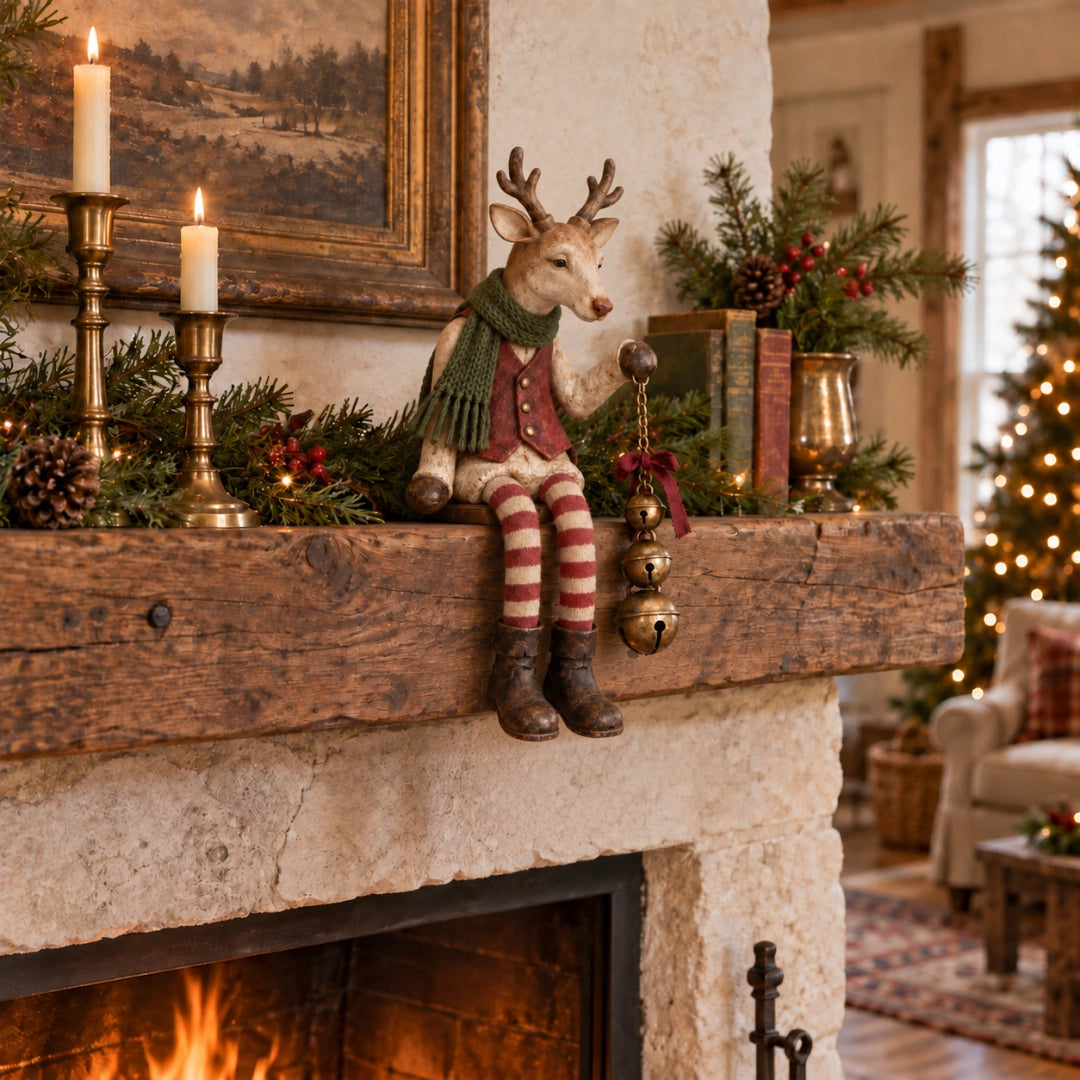🦌🎄 Sitting Reindeer Figurine--a little Christmas charm for every corner
