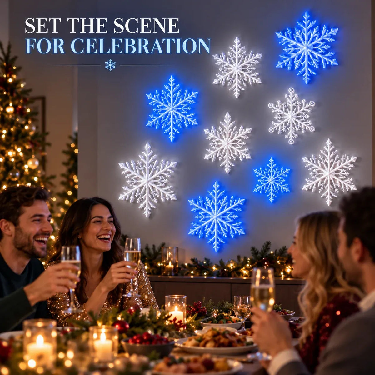 ❄️✨ LED Snowflake Wall Lights — hang them up, and bring a winter wonderland indoors
