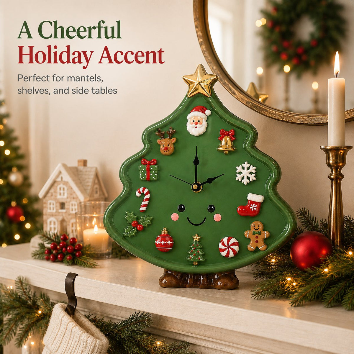 🎄 Interactive Magnetic Christmas Tree Clock — Creative Holiday Decor Kids Can Actually Play With! ✨🕰️