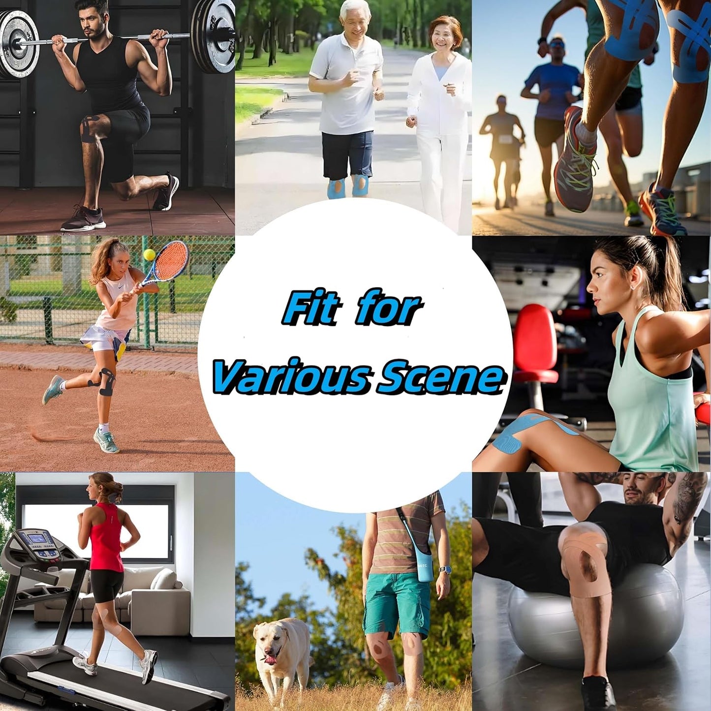 ✨🏃‍♂️Ready-to-Wear Support for Your Active Lifestyle--Precut Kinesiology Tape For Knees