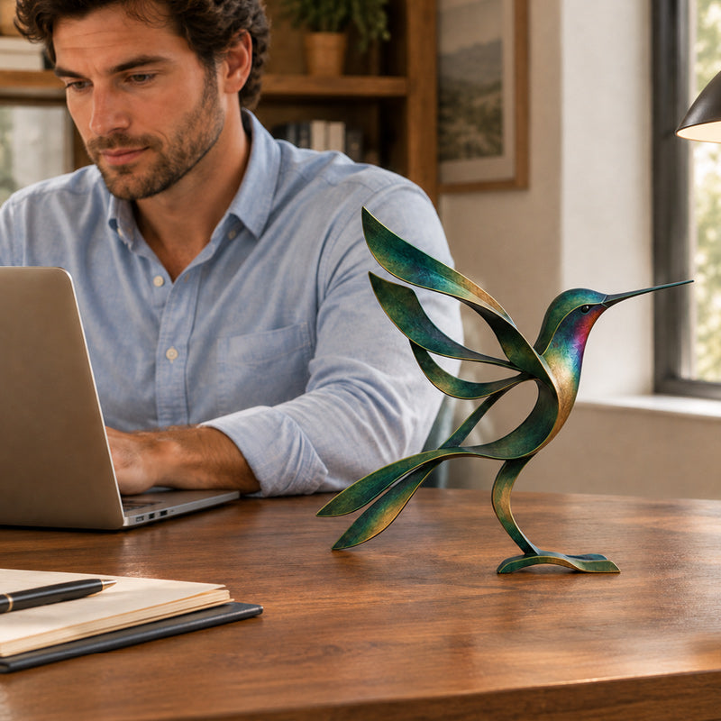🕊️✨ Metal Bird Sculpture--a flowing silhouette that lifts any corner