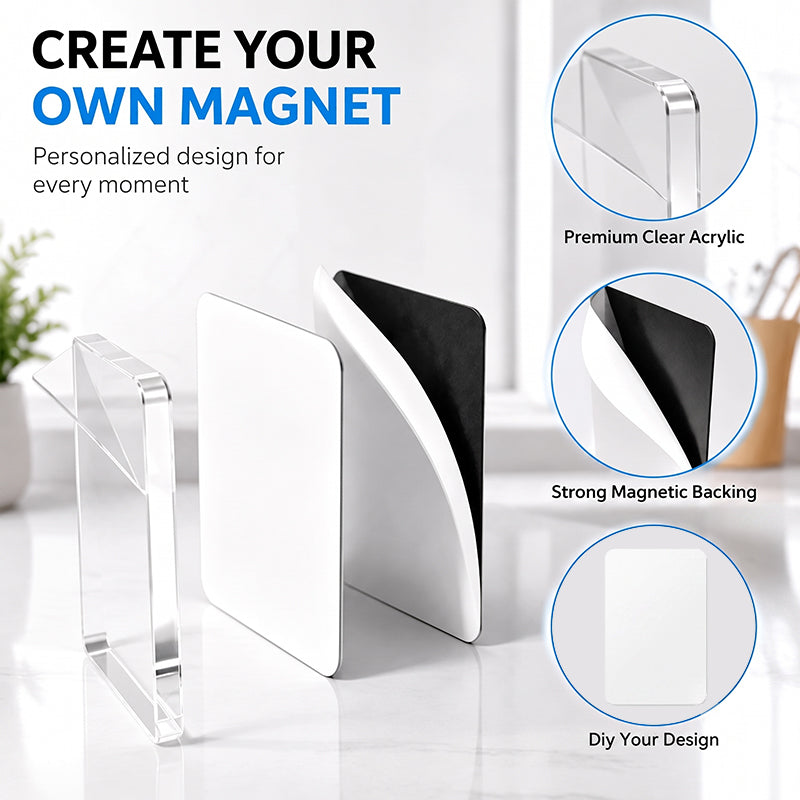 🧲 DIY Magnetic Fridge Magnet Making Kit with Clear Acrylic
