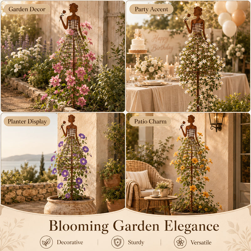 🌹Rust-Style Female Dress Plant Climbing Trellis - Outdoor Garden Decor
