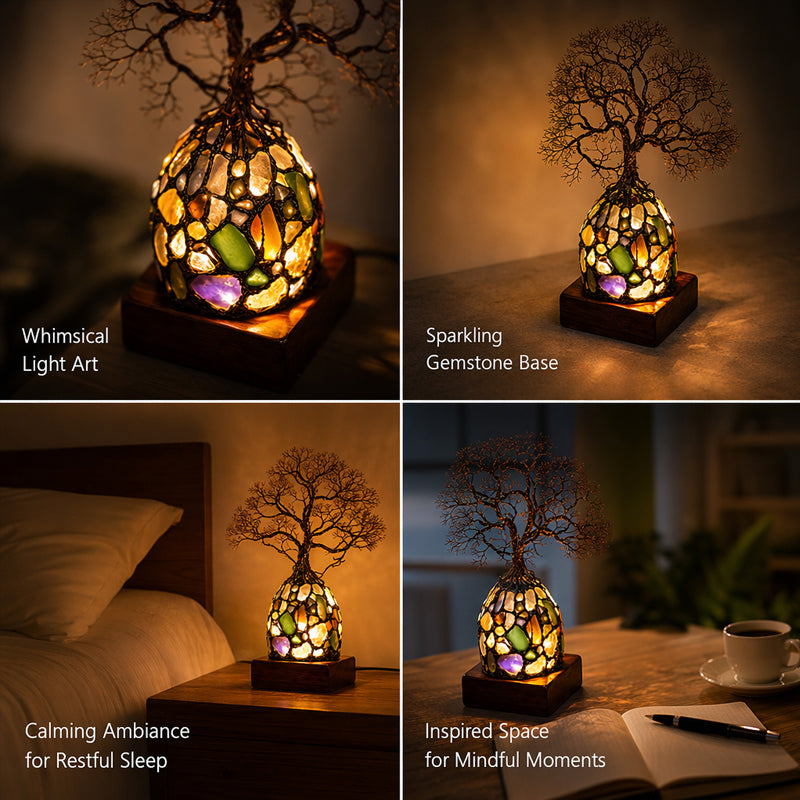 ✨ Bring Positive Energy & Peace Into Your Home With This Stunning Crystal Tree Lamp