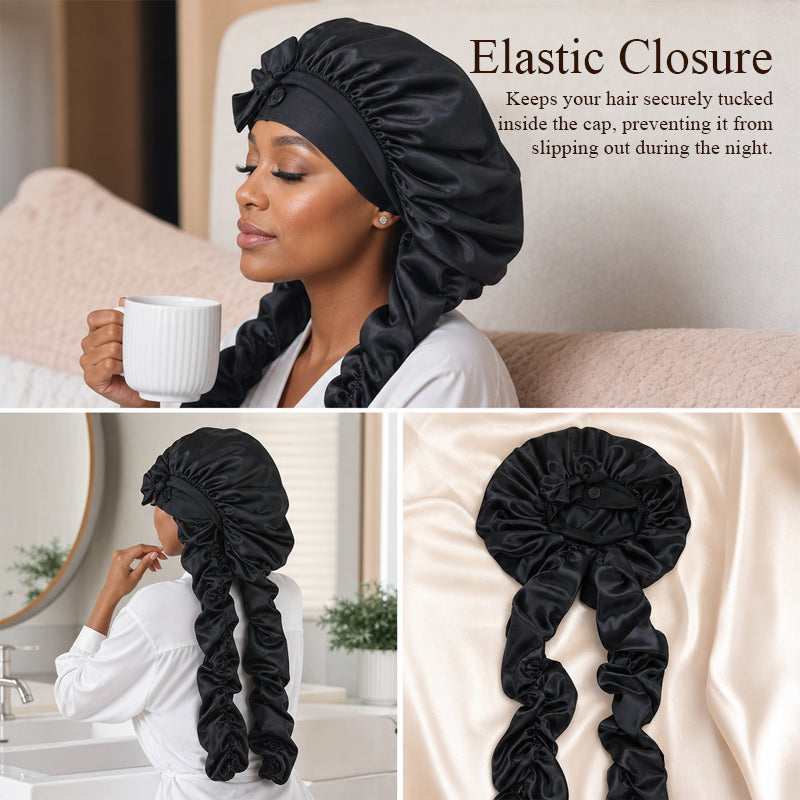 ✨Silk Sleeping Cap | ❤️Say goodbye to tangled hair and enjoy a long-lasting, luxurious sleep!