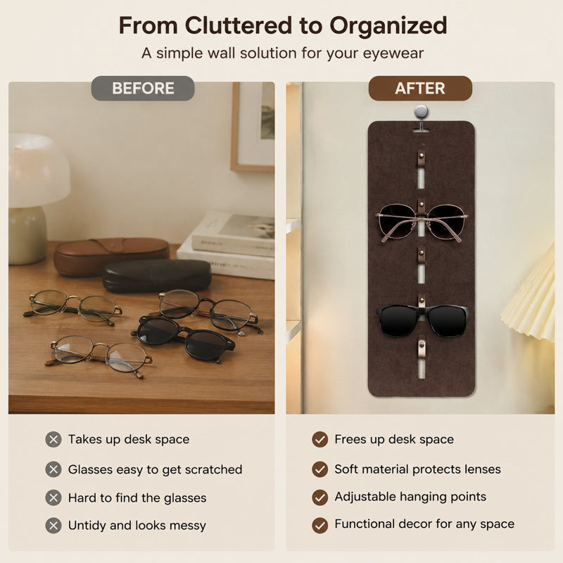 👓 Wall-Mounted Glasses Hanger — Effortless Multi-Pair Storage for a Tidy Home! ✨🕶️