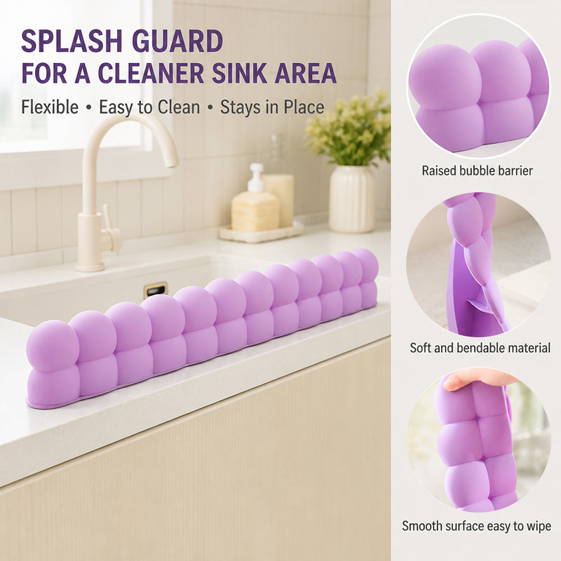 🏡Flexible Silicone Sink Splash Guard – Keep Your Worktops Dry & Splash-Free! 💧✨