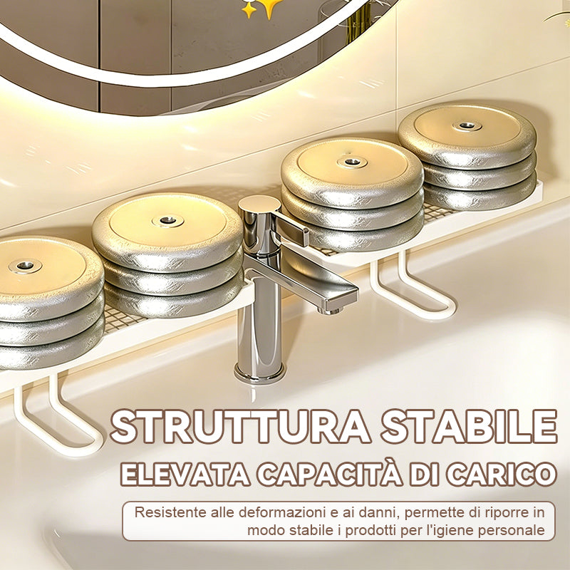 🚿Order and elegance on your sink✨Multifunctional metal container for the bathroom