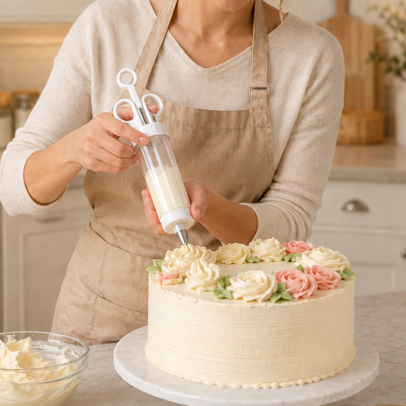 🍰🎂 Cream Piping Gun — add neat swirls and beautiful details to your bakes with ease