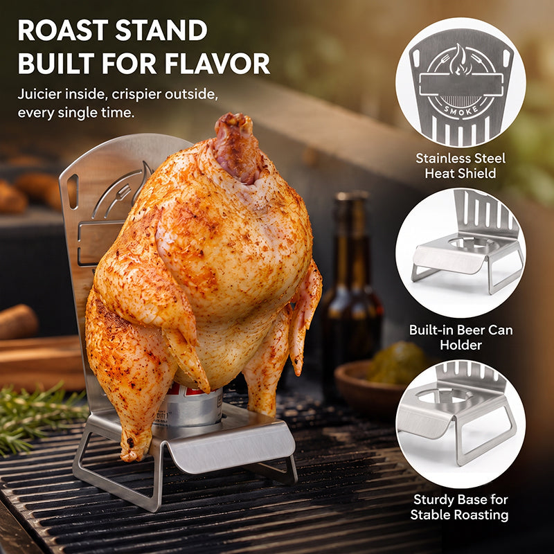 🍻Beer Can Chicken Roaster Stand – Enjoy Crispy Skin & Super Tender, Juicy Meat! 🍗✨