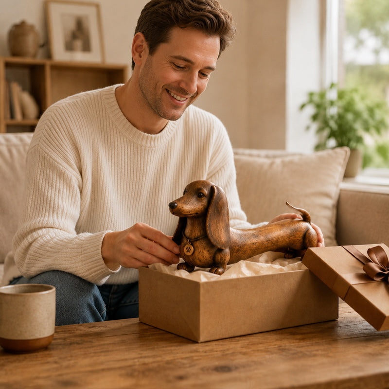 🐶🏡 Dachshund Decor Figurine — vintage warmth and quiet companionship for your shelves