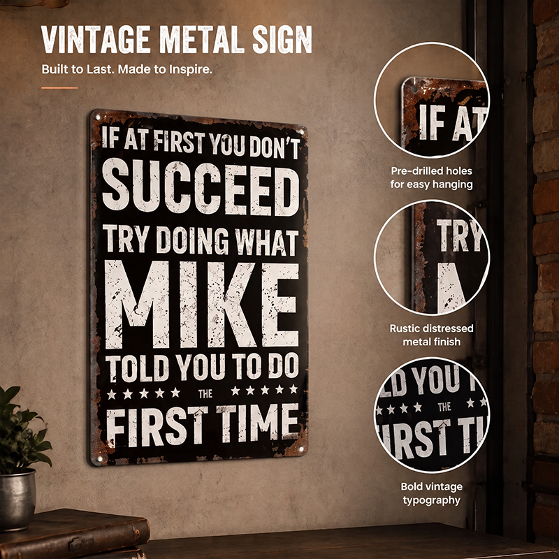 😄 Vintage Witty Metal Wall Sign — Instant Humour & Personality for Your Office or Garage! ✨🛠️