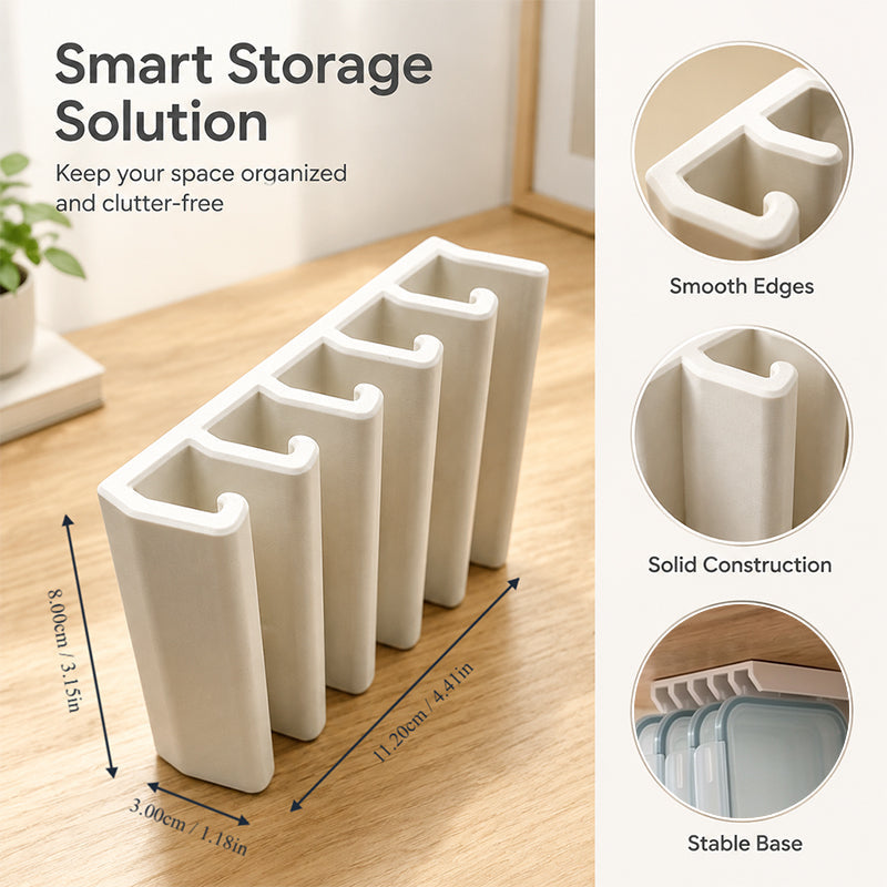 🧺📚 Food Container Lid Organiser Rack — stand them up, see them all