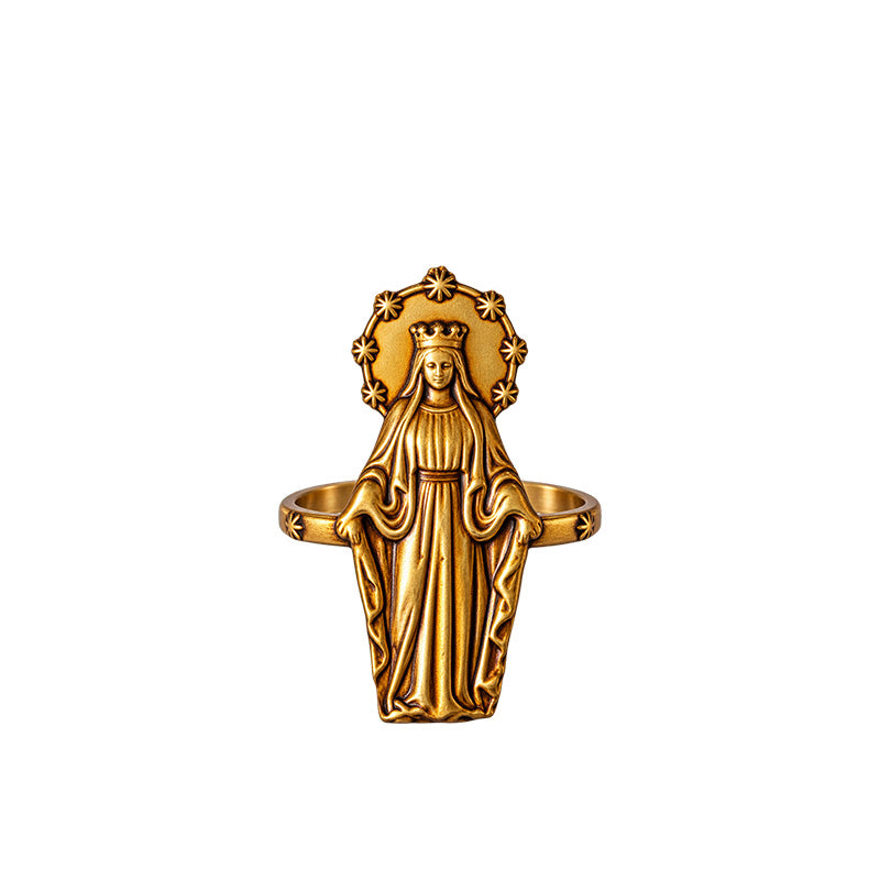 ✝️🕊️ Sacred Heart Religious Napkin Ring--a reverent finishing touch for every place setting