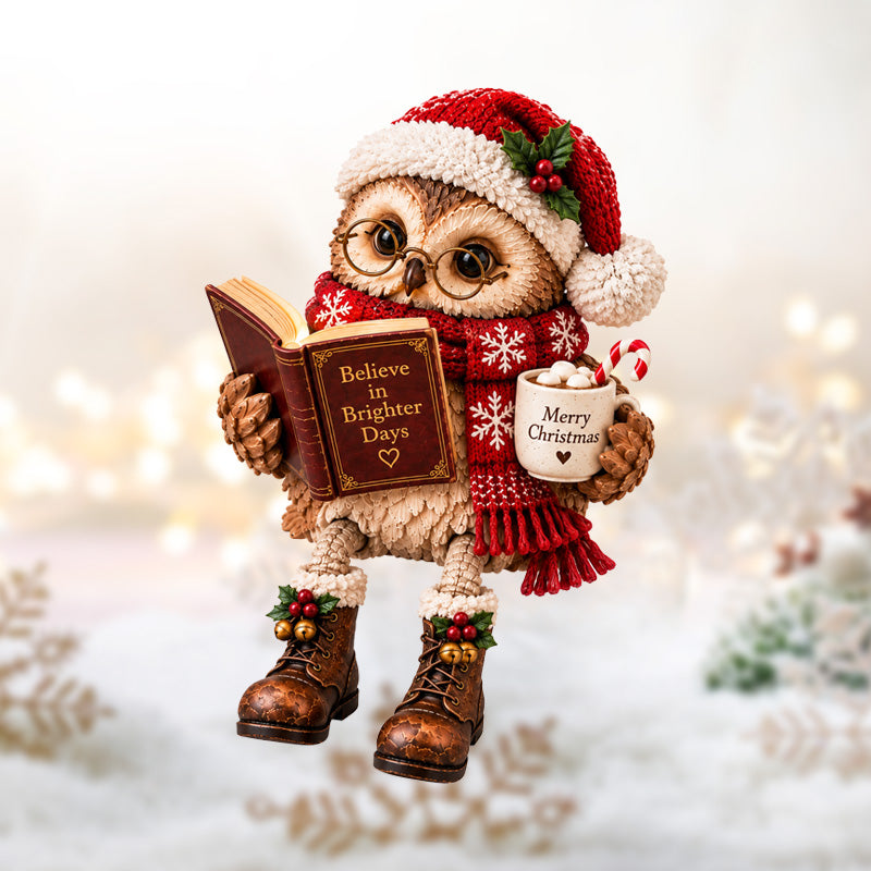 🦉 Reading Owl Figurine – A Tiny Bookworm Buddy with Big Heart Energy✨