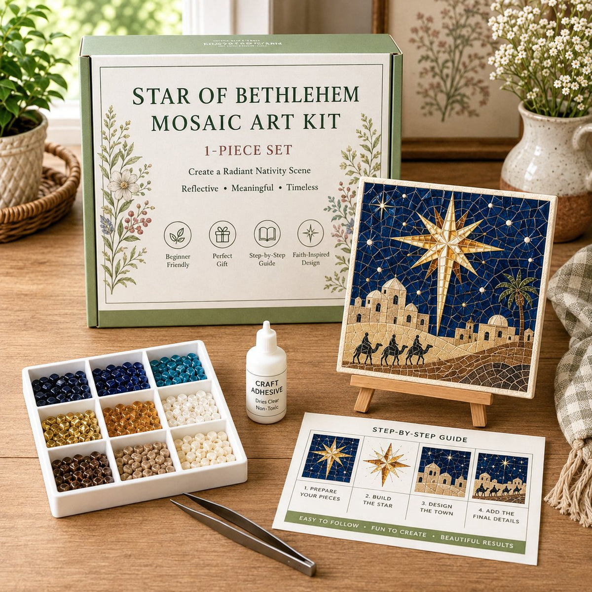 ✝️ Nativity Collage Craft Bag--Craft Peaceful, Faith-Filled Keepsakes at Home! ✨🕊️