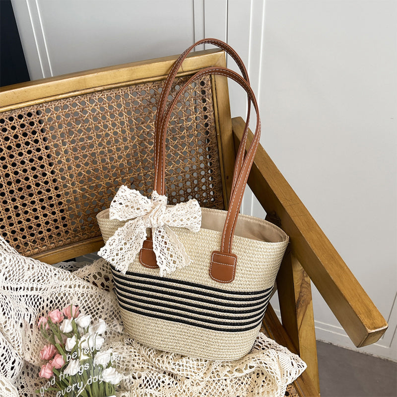 ☀️Timeless summer elegance, naturally woven--Boho Handwoven Summer Tote🌊