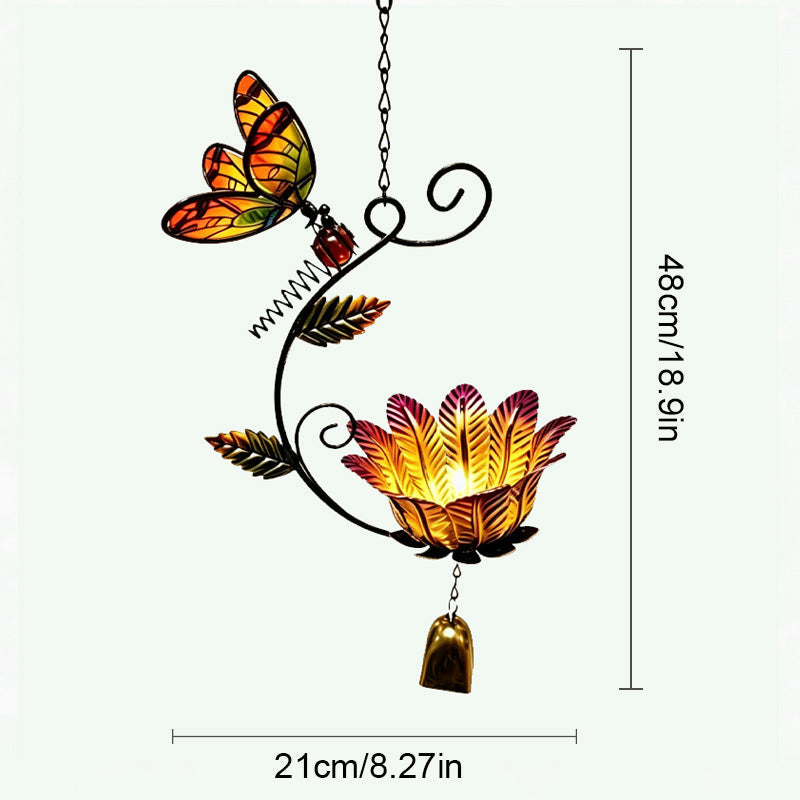 🦋🌼 Butterfly & Flower Bell Feeder — a charming accent for garden moments