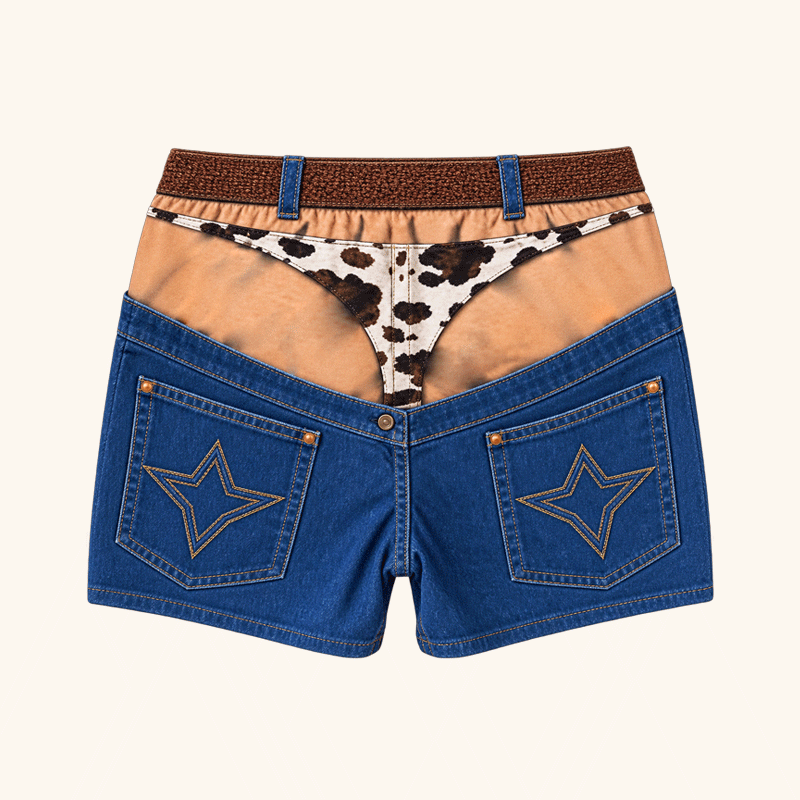 🏖️🤠 Faux denim swimsuit – western style for a summer of protagonists