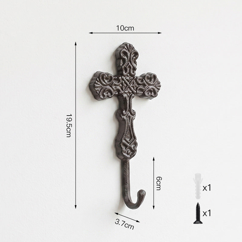 🖤🏡 Vintage Cross Hook Wall Mount