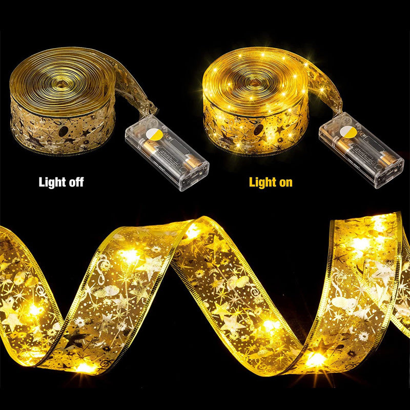 🎄 Christmas LED Ribbon Lights – A Warm Festive Glow for Your Tree