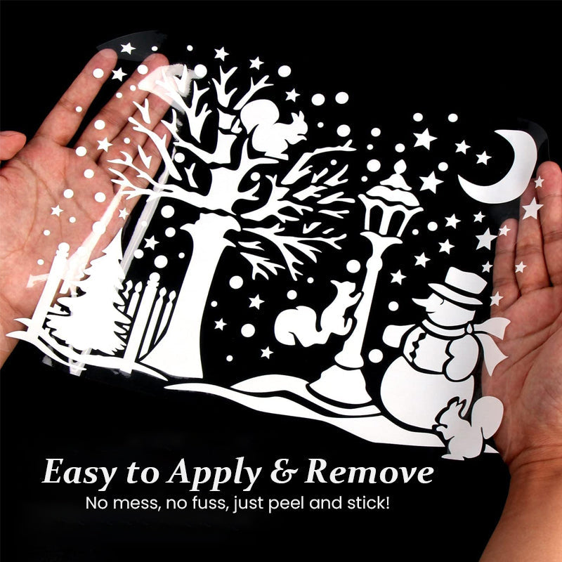 ❄️ Christmas Village Window Decals – A Touch of Holiday Magic for Bare Glass