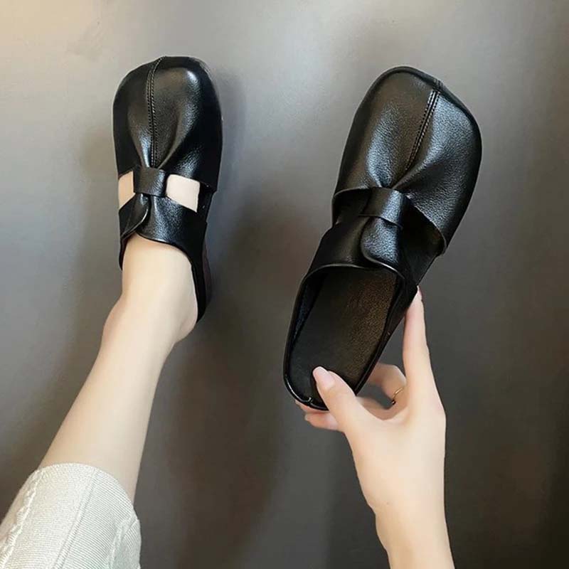 🔥Unmissable offer: 49% discount🔥Women's openwork flat mules