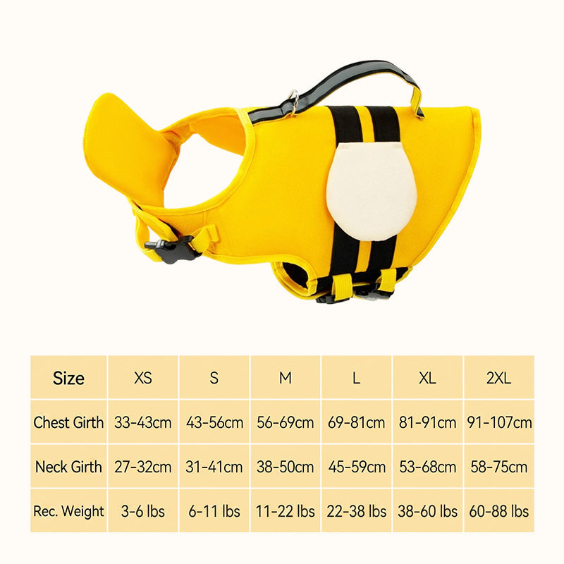 🐶🏊‍♂️Animal Design Dog Life Flotation Vest — High Buoyancy & Top Rescue Handle! ✨