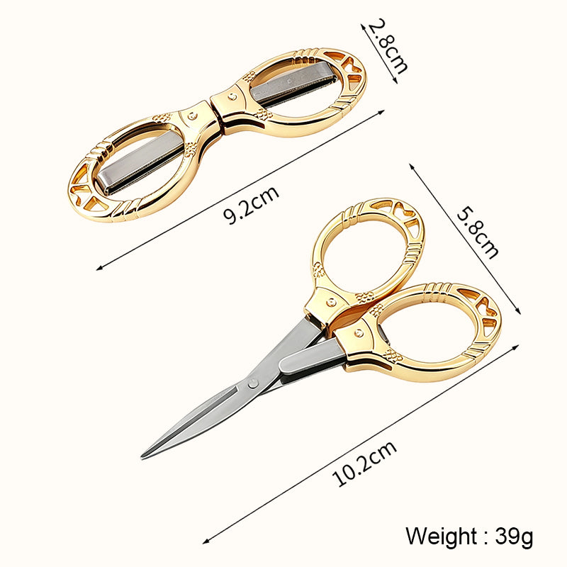 ✂️Portable stainless steel folding scissors in the shape of a kissing fish 🐟